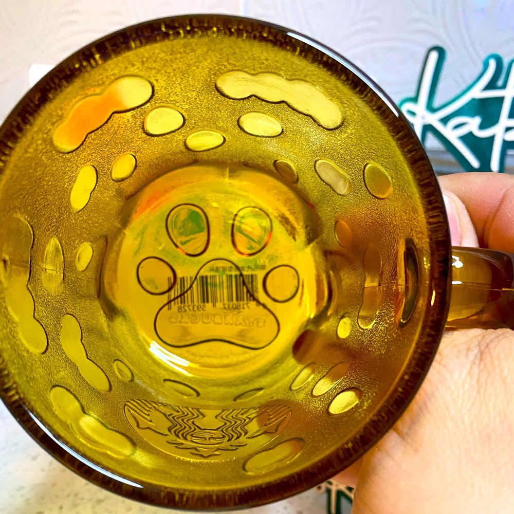 Starbucks Glass Leapard Paw Mug, Taiwan